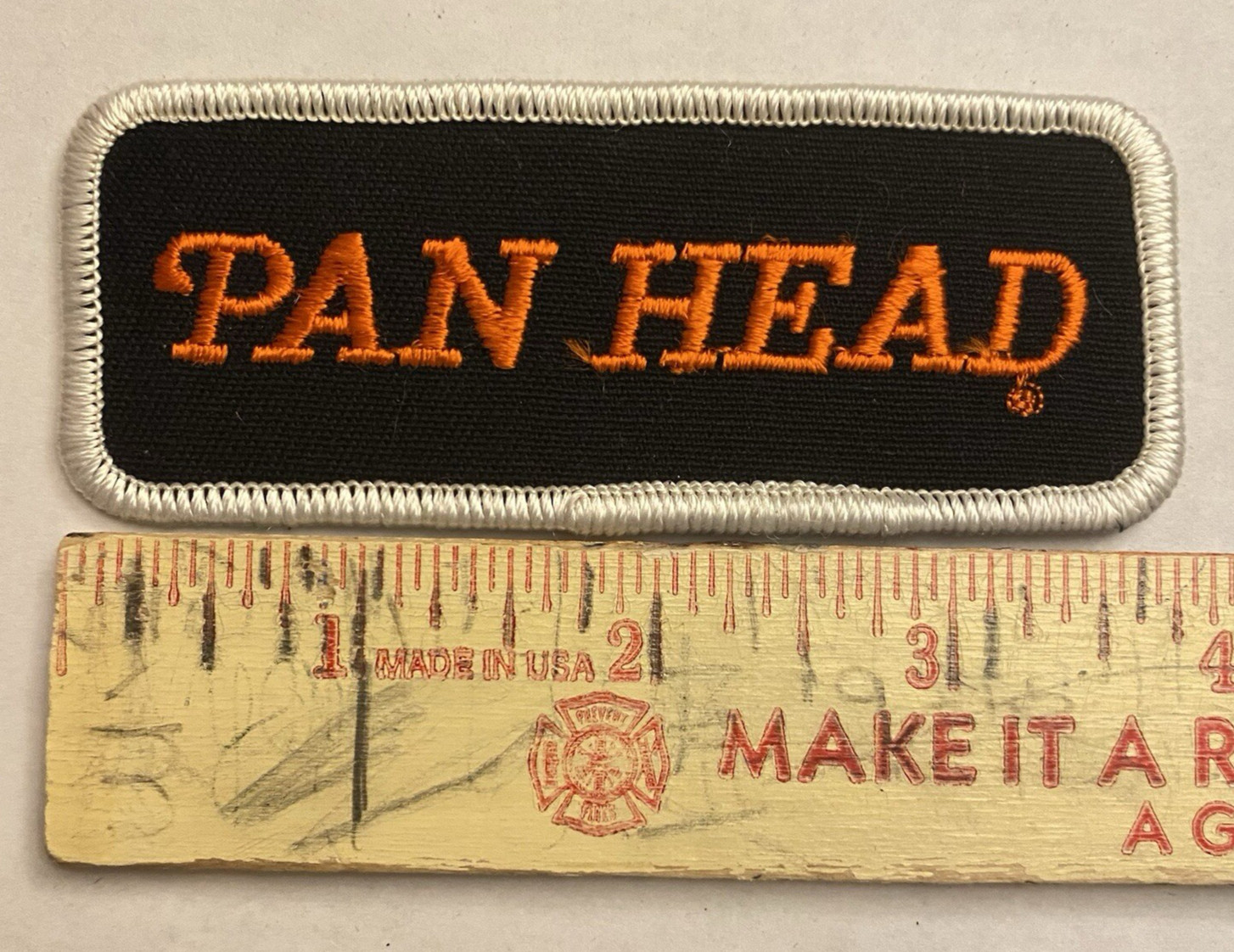 Vintage Harley Davidson Jacket Patch PANHEAD 80s Motorcycle Club MC Cycle Shop