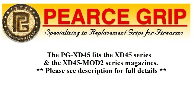 Pearce Grip PG-XD45 & XD45 Mod2 Grip Extension – Finger Extension Only - PGXD45