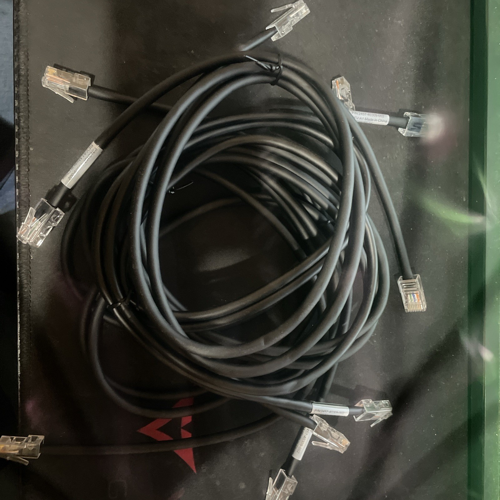 Lot Of 6 Polycom Poly 5ft 1.5M CAT5e PoE Phone Ethernet Cable 2457-40309-002
