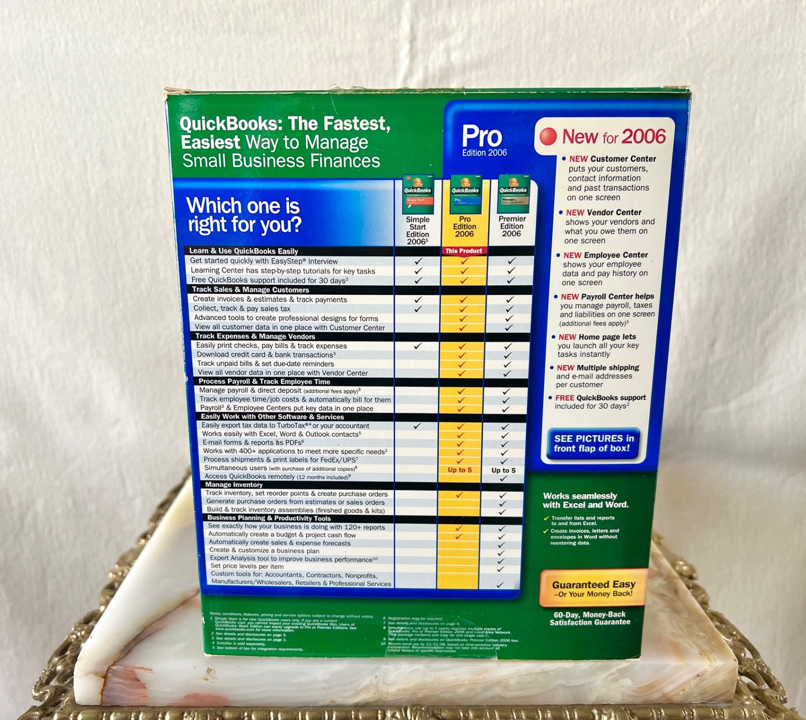 QuickBooks Pro 2006 Complete CD Manual Box Intuit Windows XP W/Product Key