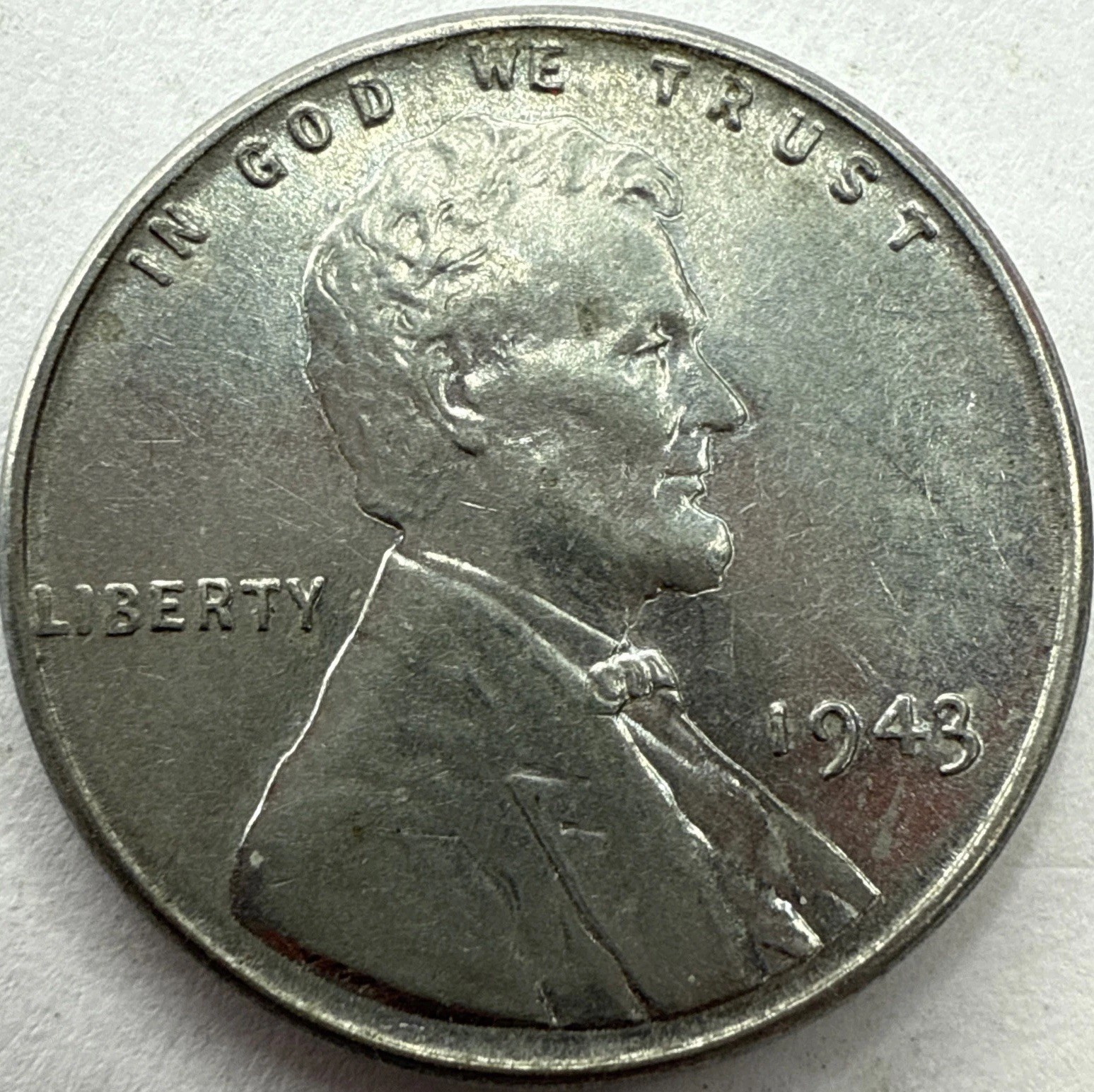 1943 Lincoln Wartime Steel Wheat Cent Exact Coin Imaged #LWC3463