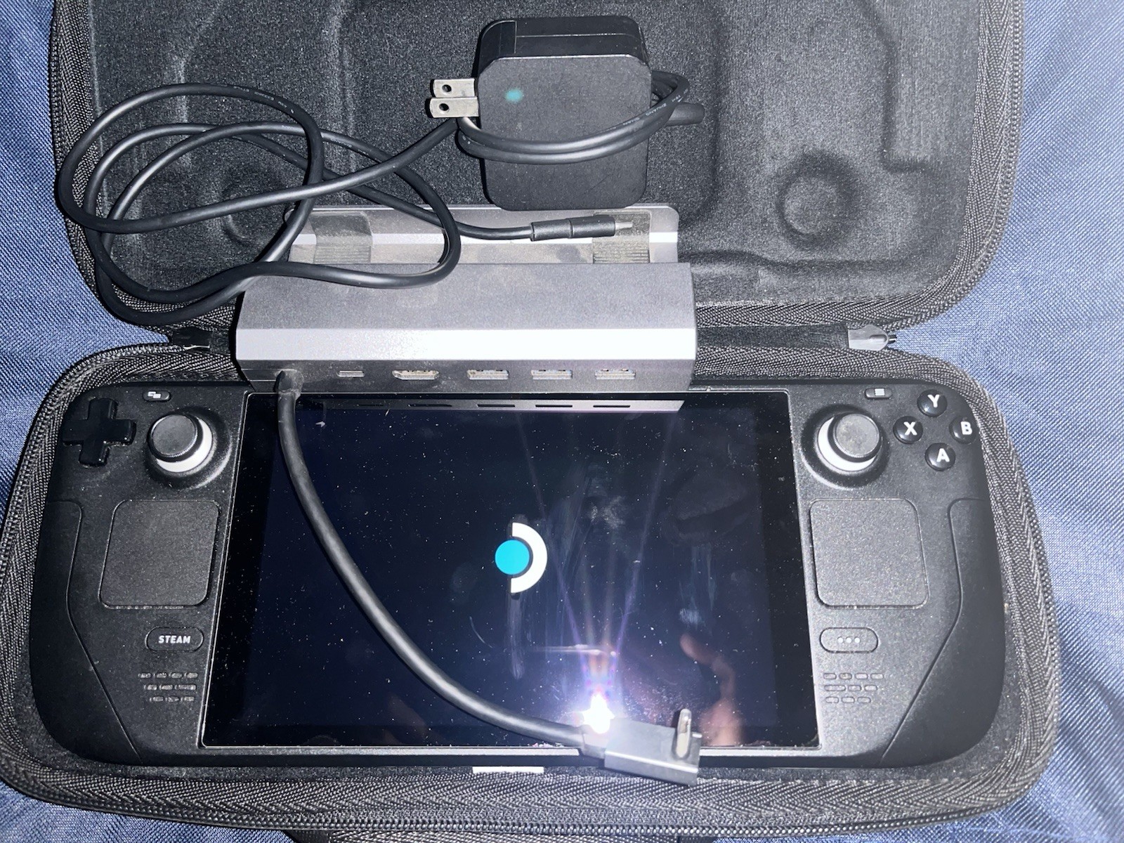 Valve Steam Deck LCD 512GB Black Handheld Console w/ Case, Charger, JSAUX Dock