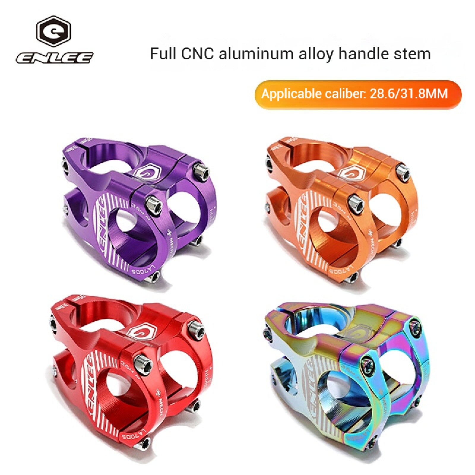 ENLEE Bicycle Aluminum Alloy Short Handlebar Stem 31.8mm for MTB Road Bike
