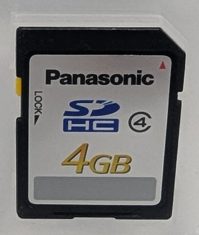 New Panasonic SDHC Secure Digital HighCapacity Card 4GB Class 4 Camera Camcorder