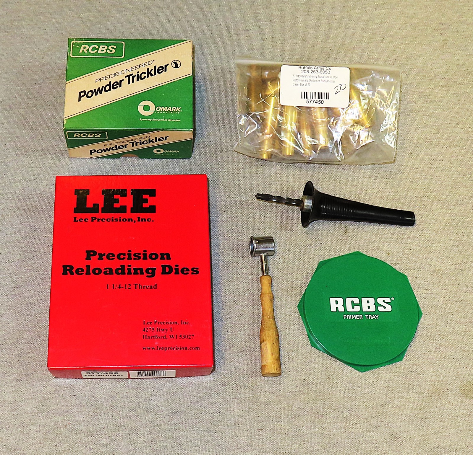 Reloading Stuff for Antique 577-450 Martini-Henry, Dies, Dipper. Zulu Wars 1870