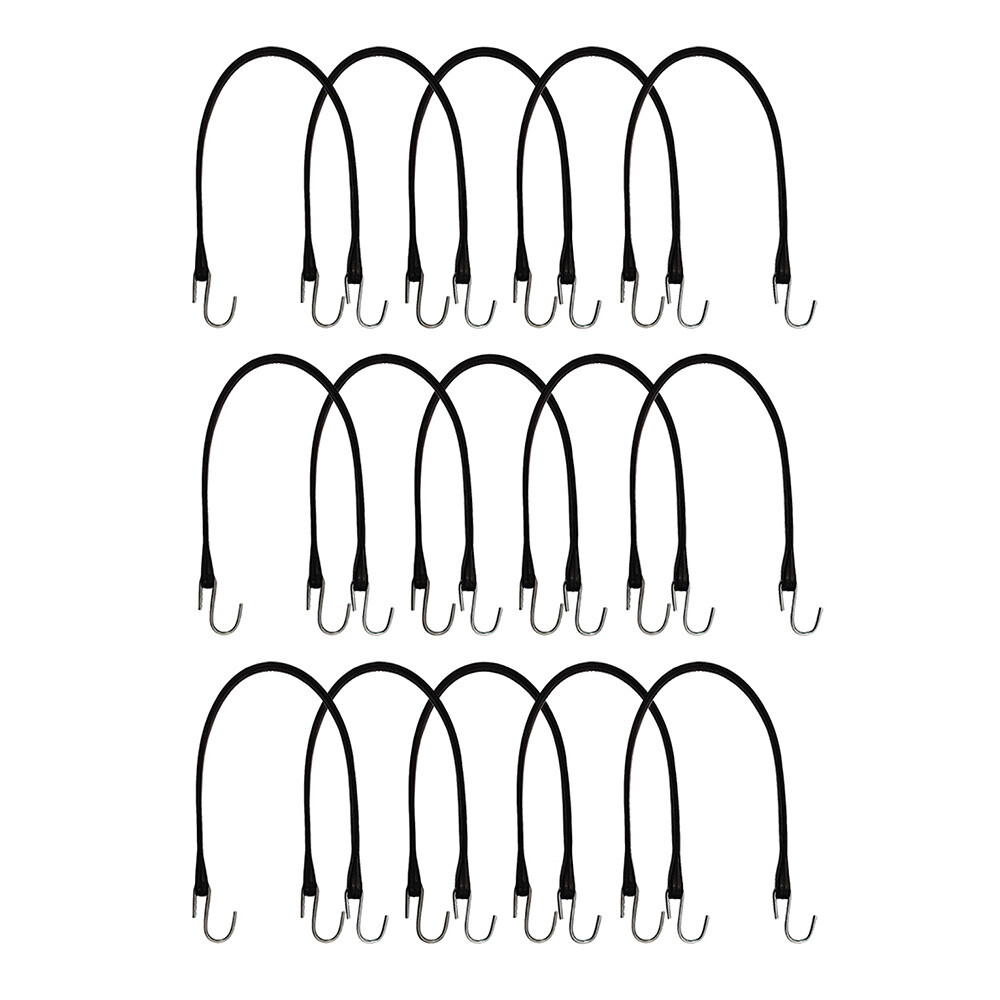 15 Pk 21" Natural Rubber Bungee Strap for Truck & Trailer Tie Down - Tire Chains