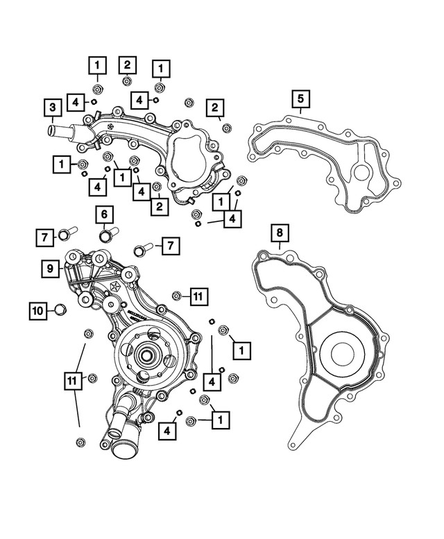 Genuine Mopar Coolant Crossover 4893794AE