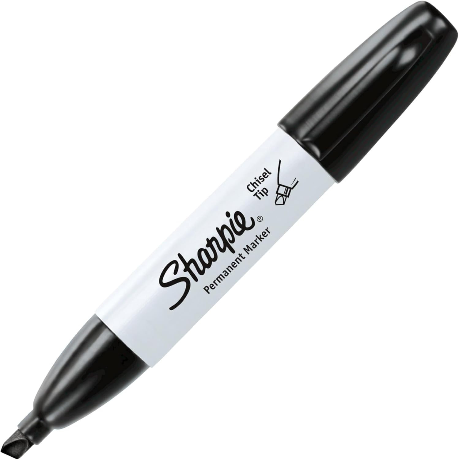 Permanent Markers, Chisel Tip, Black, 36 Count