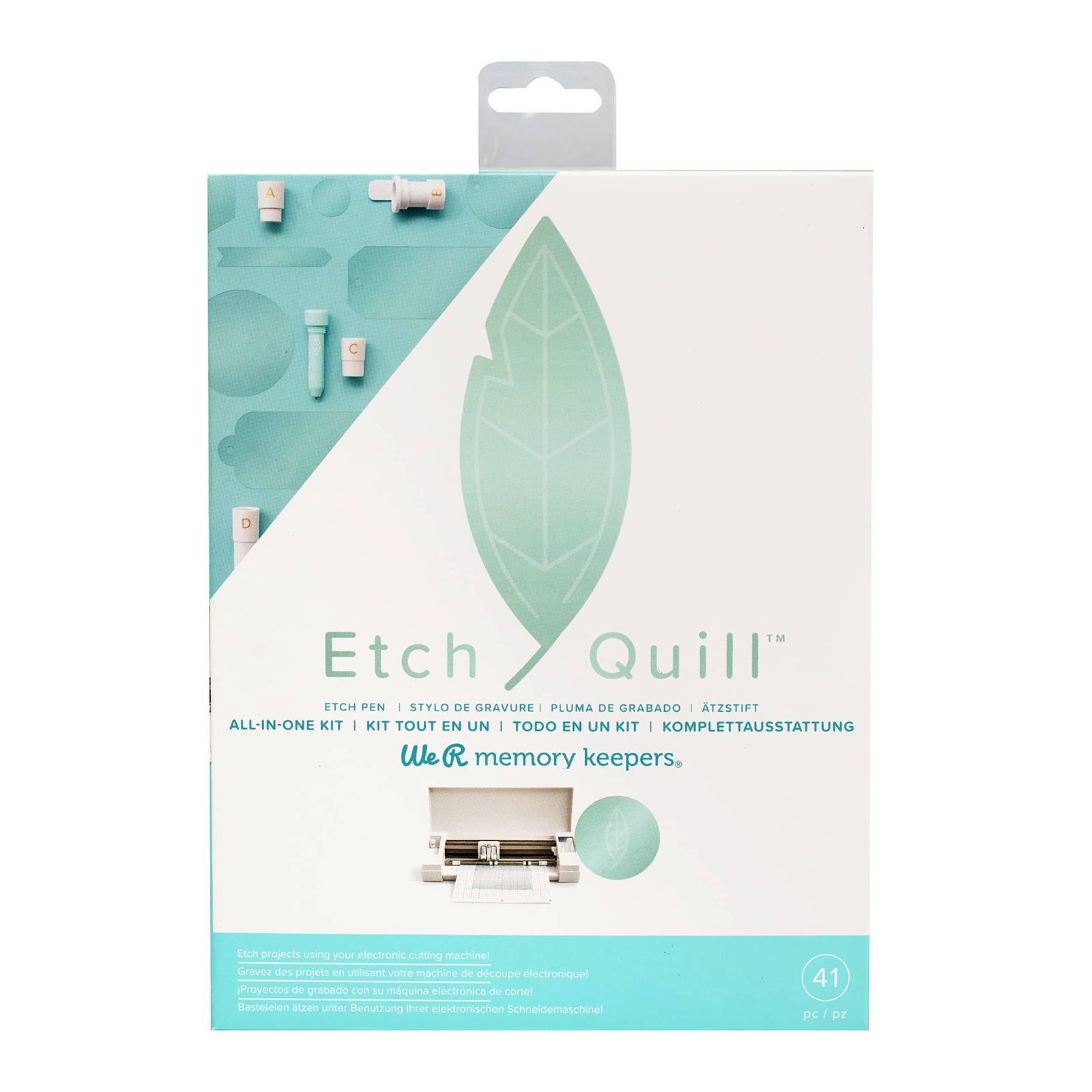 We R Memory Keepers Etch Quill Kit Pen Adapters Shapes Works w Cricut Brother