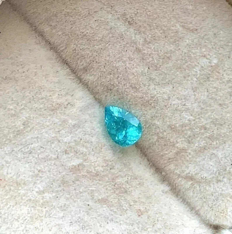 Stunning Paraiba Blue Tourmaline 4-6 Ct Pear Natural Loose Certified Gemstone