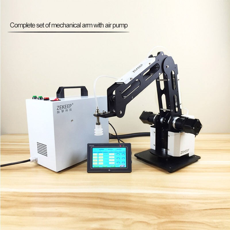 3-Axis Mechanical Robot Arm Industrial Manipulator Desktop with Air Pump PLC new