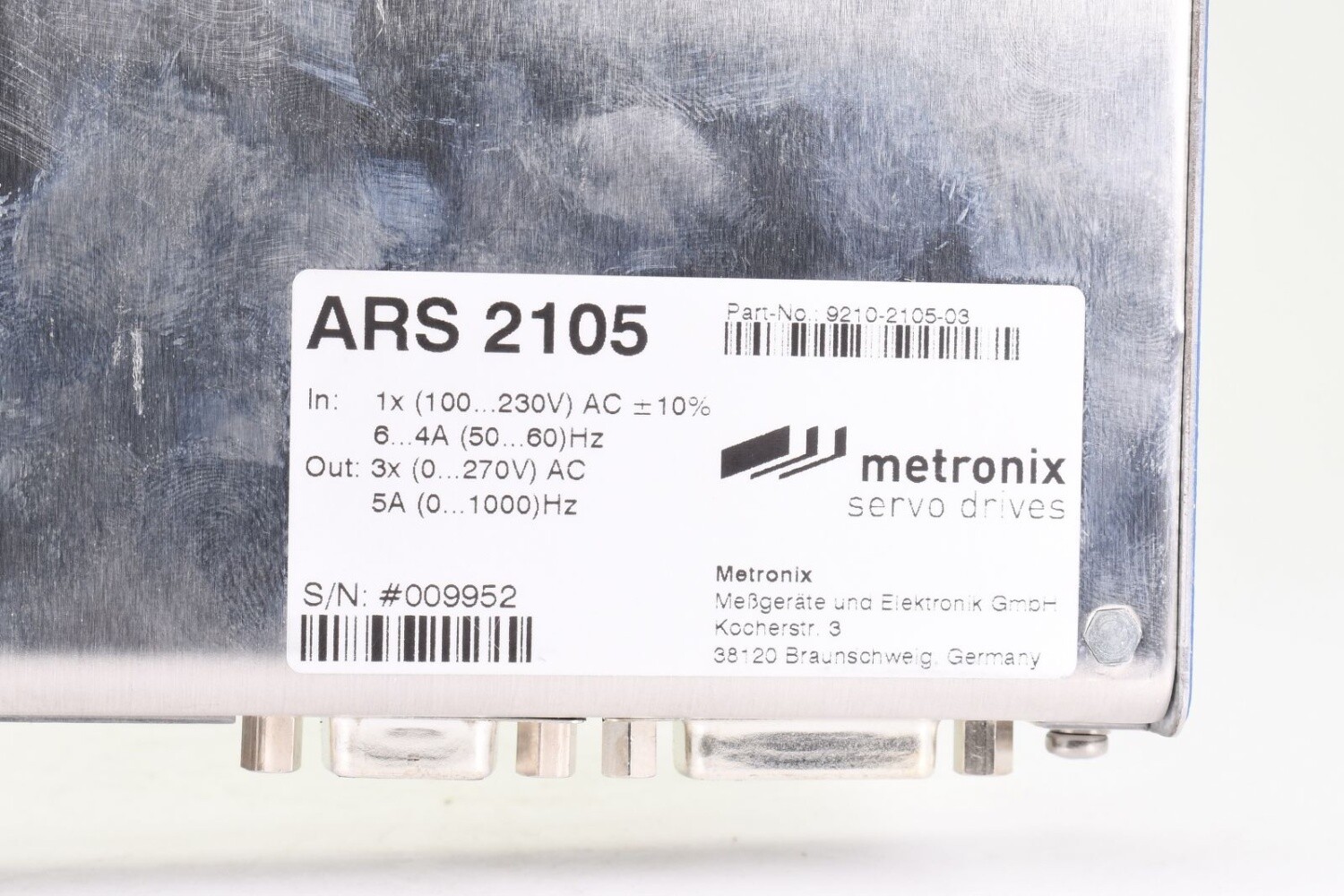 METRONIX ARS 2105, Servo positioning controller