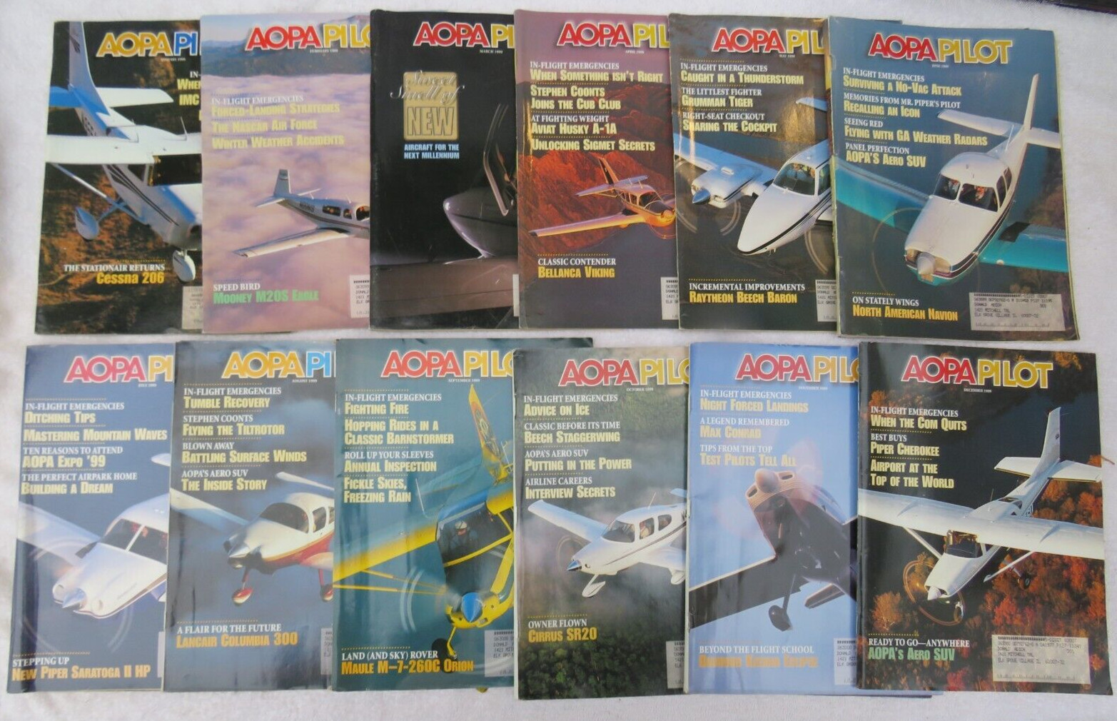 12 Issues 1999 AOPA Pilot Magazine - January to December
