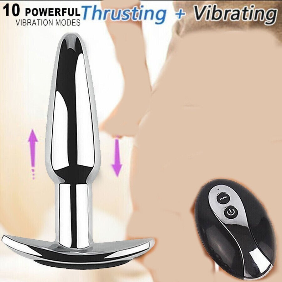 10 Speed Dildo Anal Sex Vibrator Butt Plug Wireless Remote Control Prostate Toys