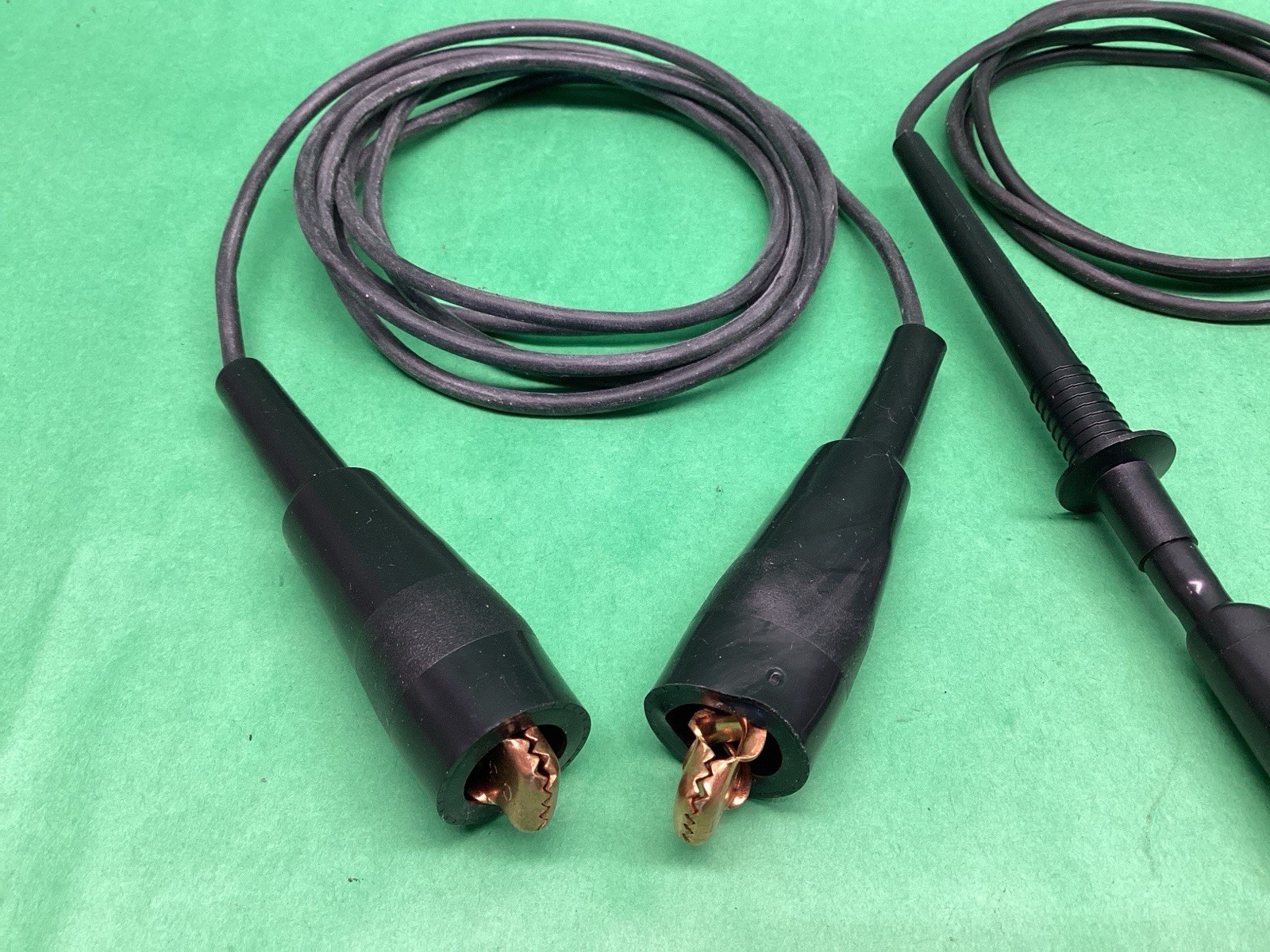 x3 Electronics Test Lead Black Set Mueller 27C Clamps Oldaker Probe NICE