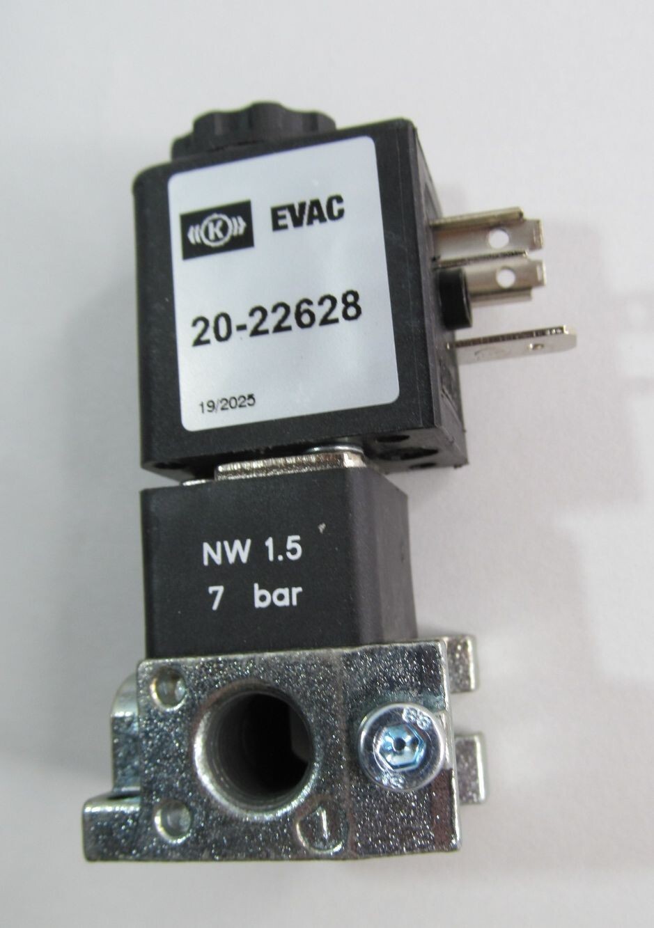 NEW EVAC 20-22628 RAILROAD 3/2-WAY SOILONID AIR CONTROL VALVE 24-VDC 4.8W 7-BAR