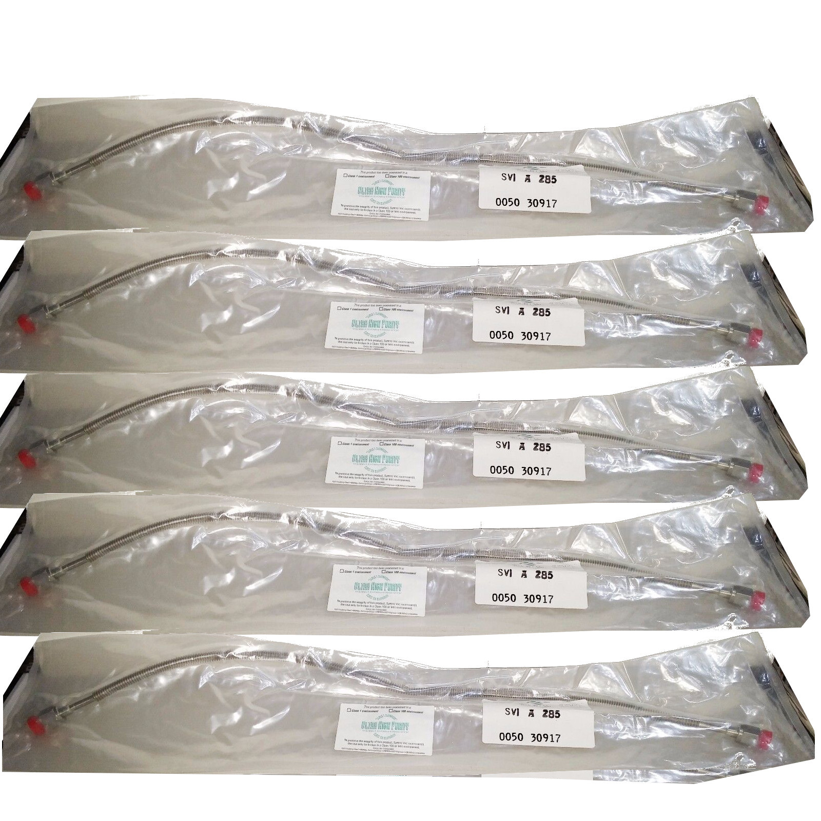 Syncro Vac Ultra High Purity 24" Stainless Steel Gas Line 316 (Lot of 5)