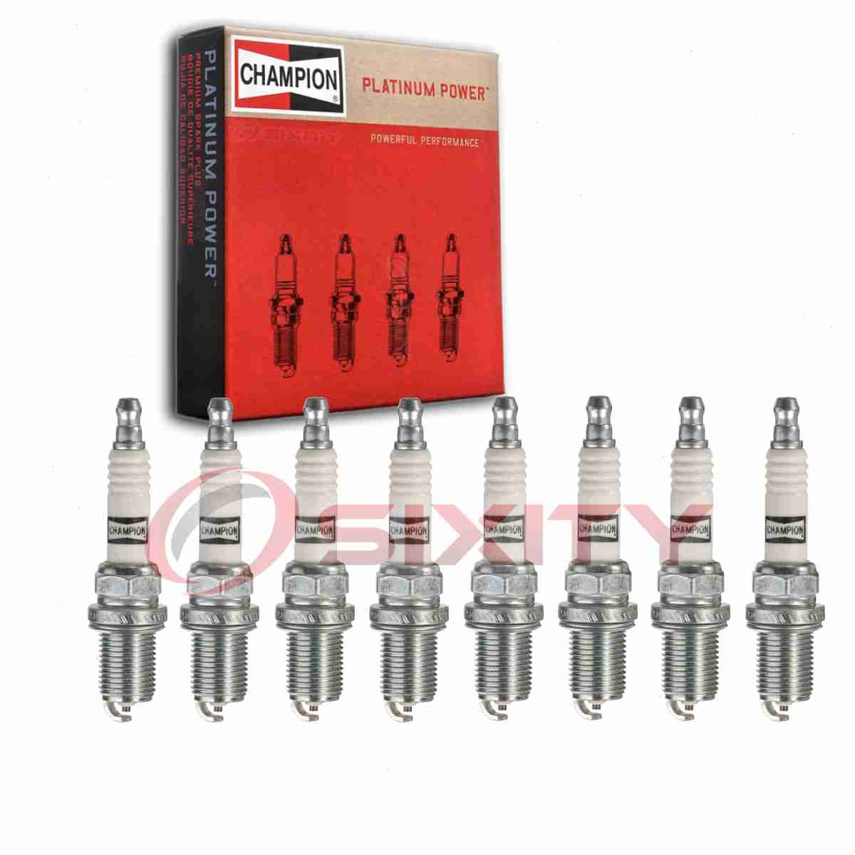 8 pc Champion Platinum Spark Plugs for 1992-1996 Dodge Dakota 5.2L V8 yt