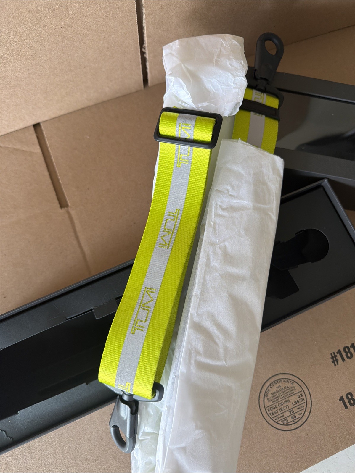 TUMI Accents Custom Shoulder Strap Grey/Bright Lime