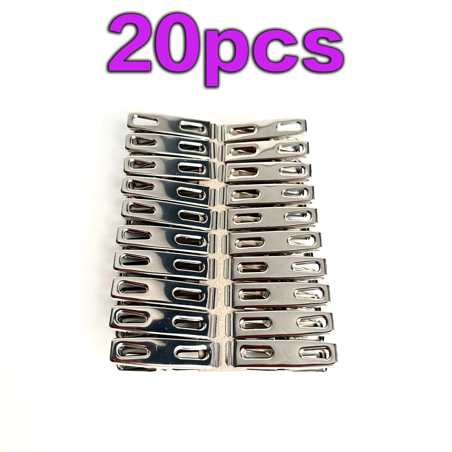 20Pcs Stainless Steel Clothespins, Binder Clips, Heavy Duty Clothes Pins, Metal
