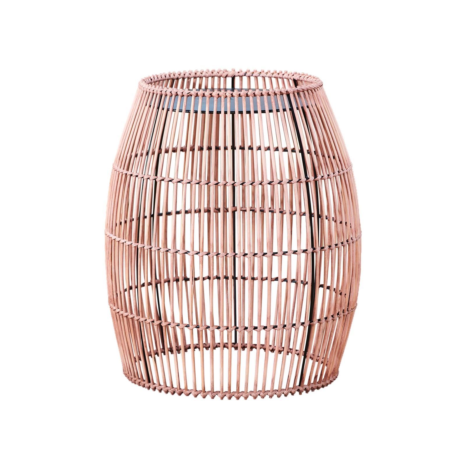Teamson Home Outdoor Garden Furniture Large Round Side Table in Bamboo Wicker