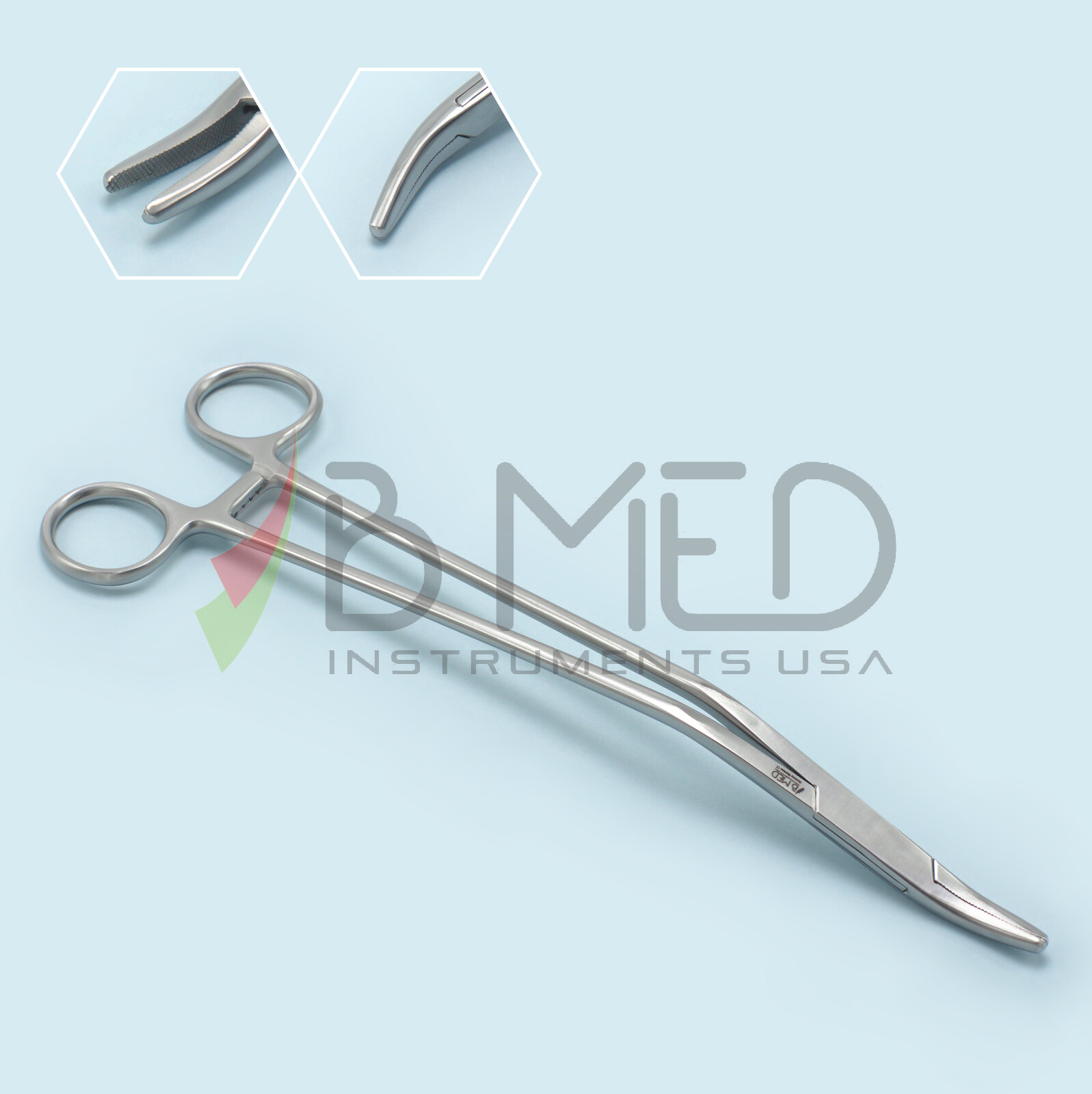 OR Grade Stratte Needle Holder 9" Curved Half Serrated Jaws Surgical Instruments