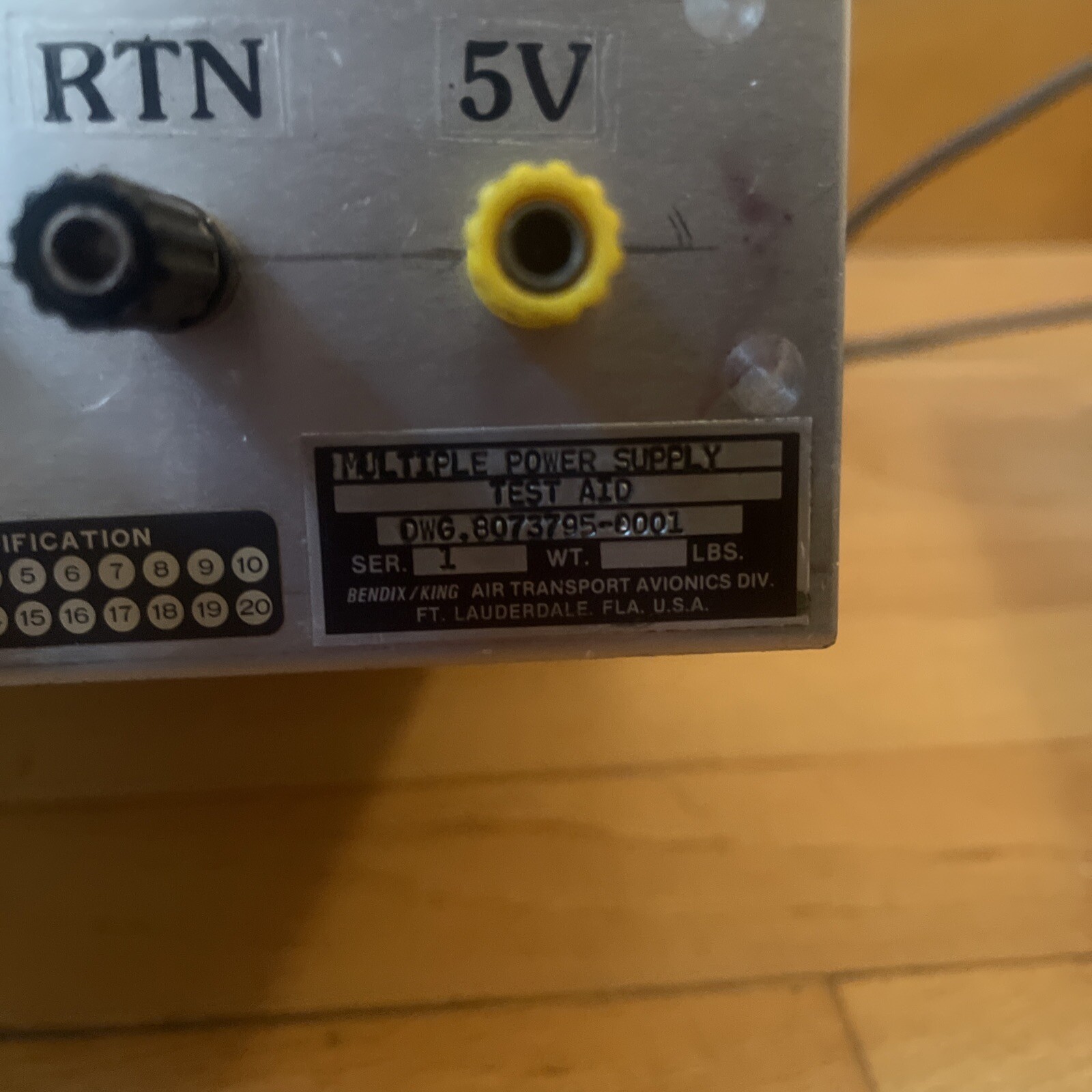 King Bendix Multiple Power Supply Test Aid With Plug Gage Set! Avionics Testing!