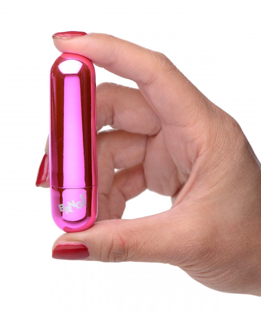 10x Mini Mega Vibrating Metallic Pink Bullet Rechargeable Vibrator Vibe Clit New