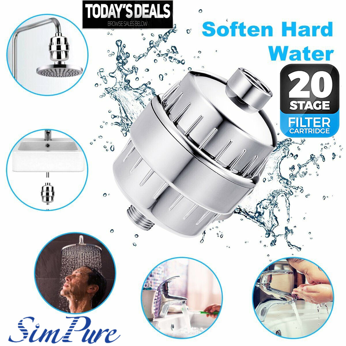 Shower Filter For Hard Water Shower Head Filter HandheldRemove Chlorine Fluoride