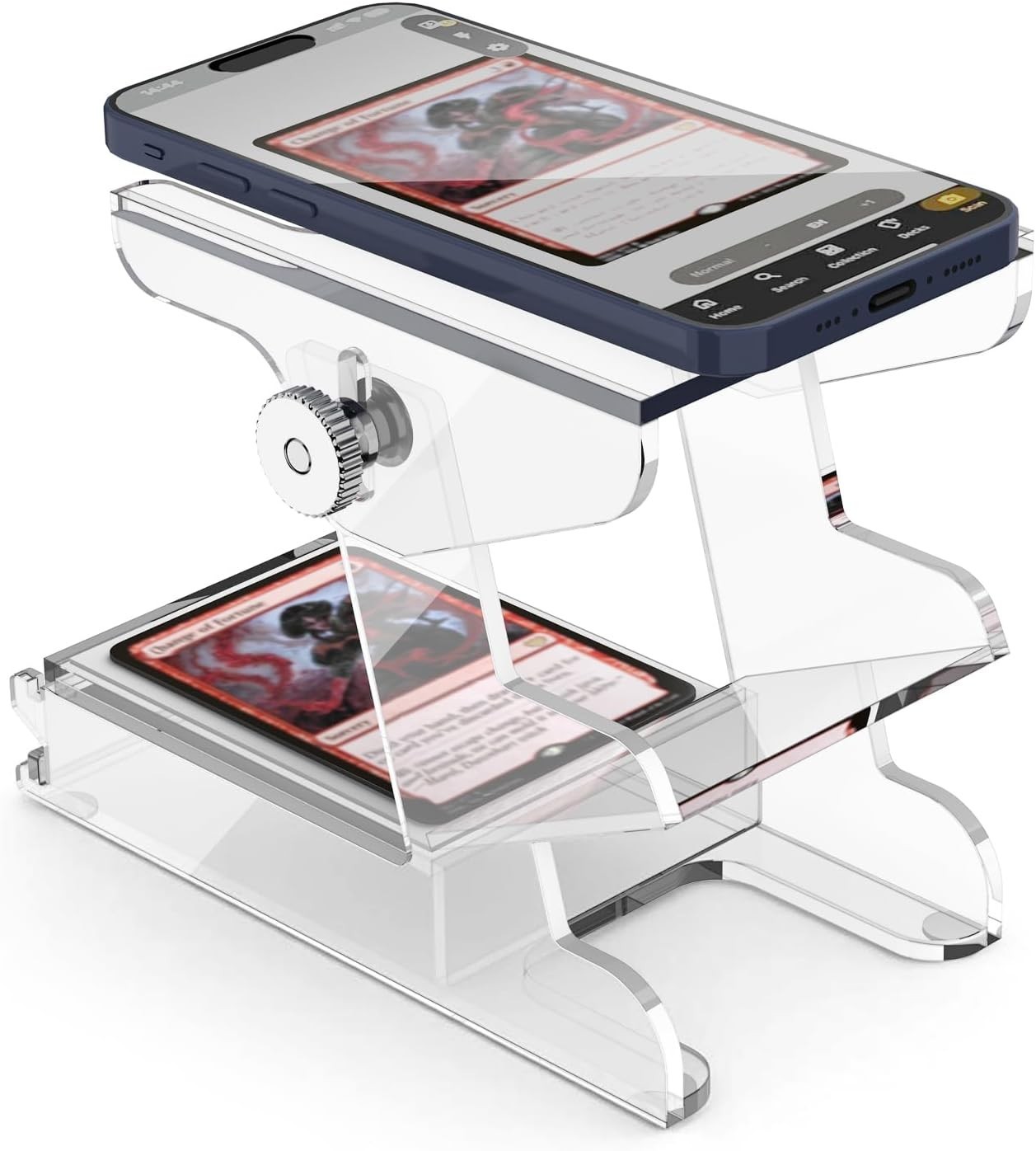 Acrylic TCG Card Scanner Phone Holder, MTG Cards Scanner Stand Compatible....