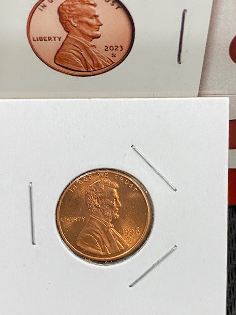 1996 D Lincoln Memorial Penny Brilliant Uncirculated (BU)
