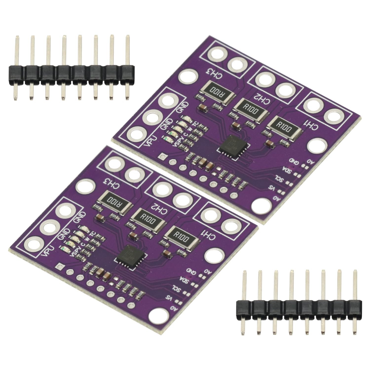 2 PCS I2C SMBUS INA3221 Triple-Channel Shunt Current, Voltage Monitor Sensor