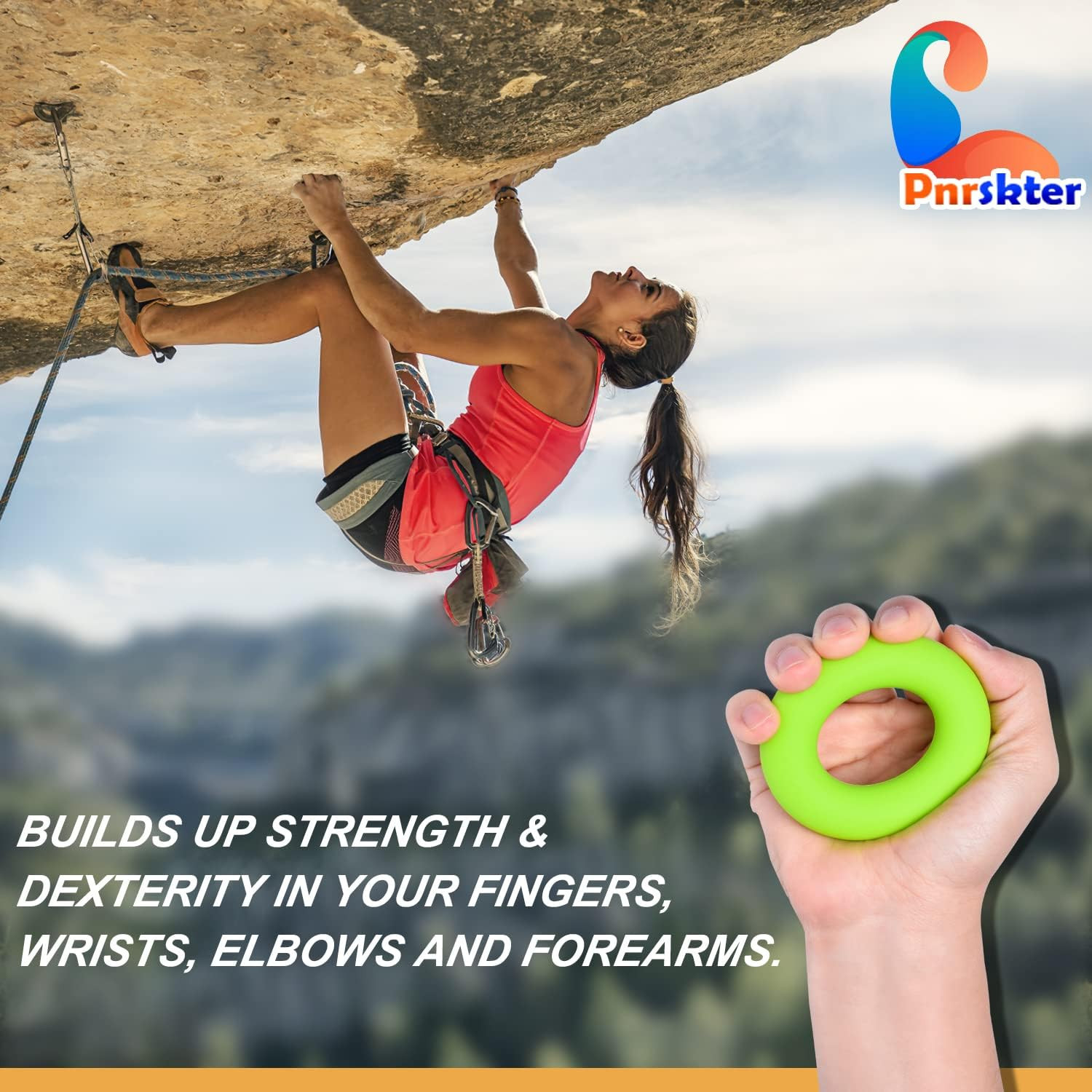 Pnrskter Hand Grip Strengthener, Finger Exerciser, Grip Strength Trainer (6 Pcs)