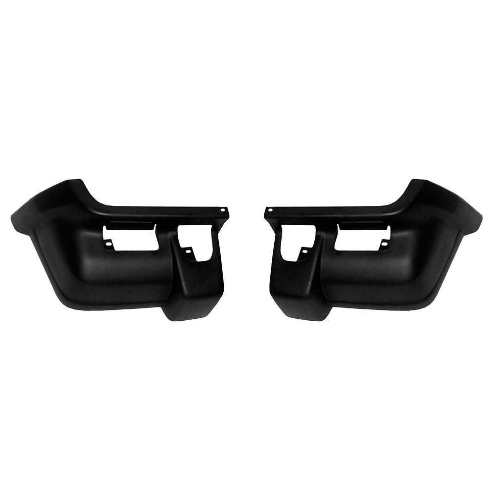 Front Bumper End Cap SemiGloss Black for 97-99 Jeep Cherokee PAIR