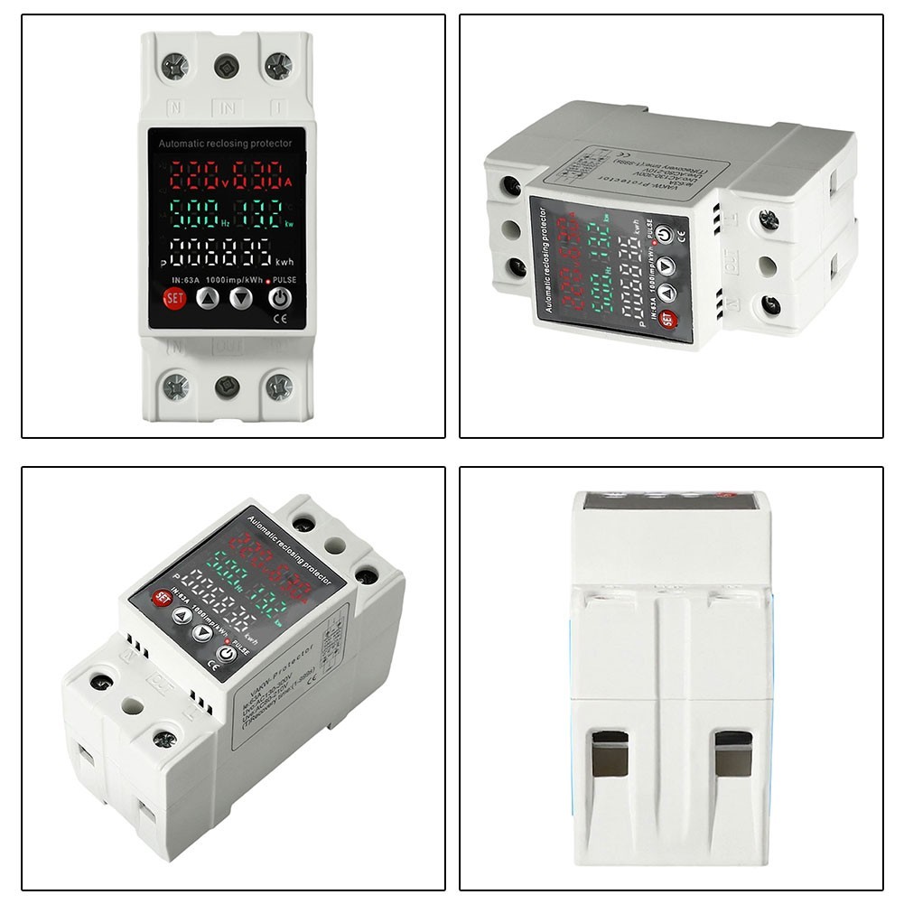 Voltage Safety Meter with AC80 300V Operating Range and 63A Load Capacity