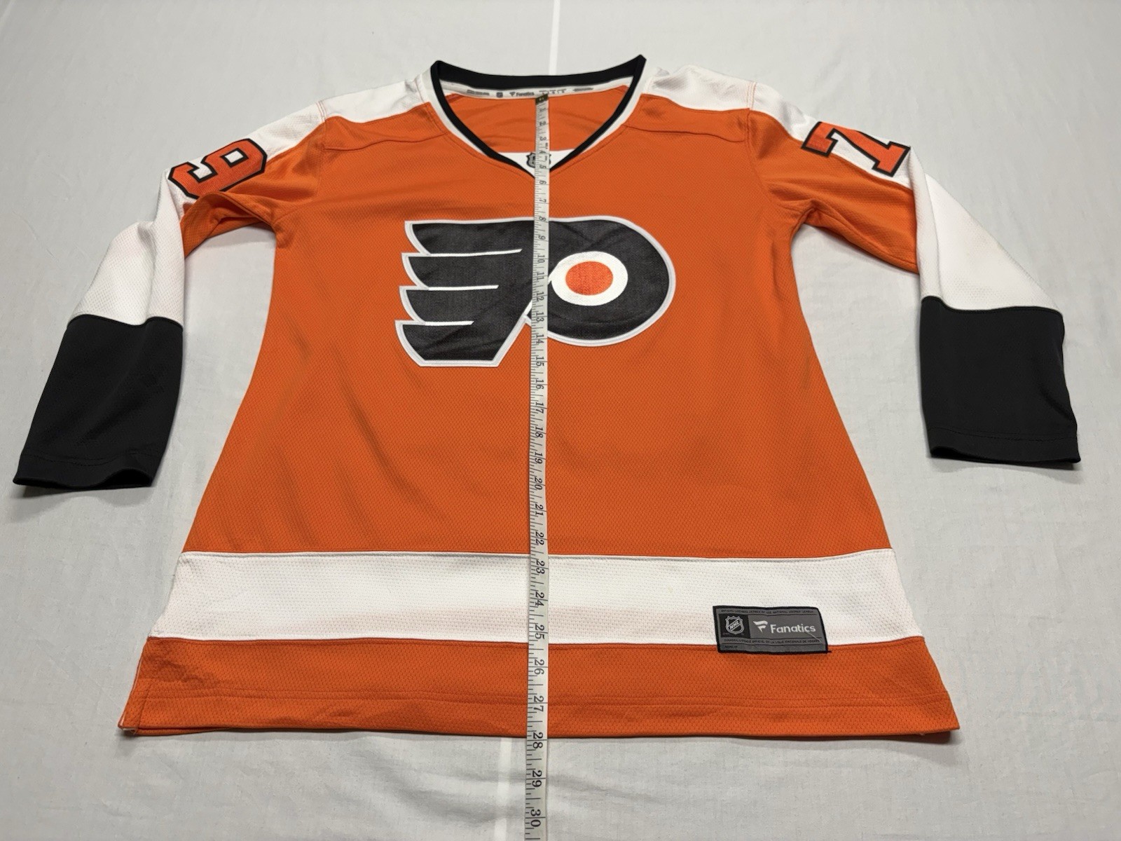 Philadelphia Flyers NHL Carter Hart #79 Fanatics Women’s Jersey Size Large