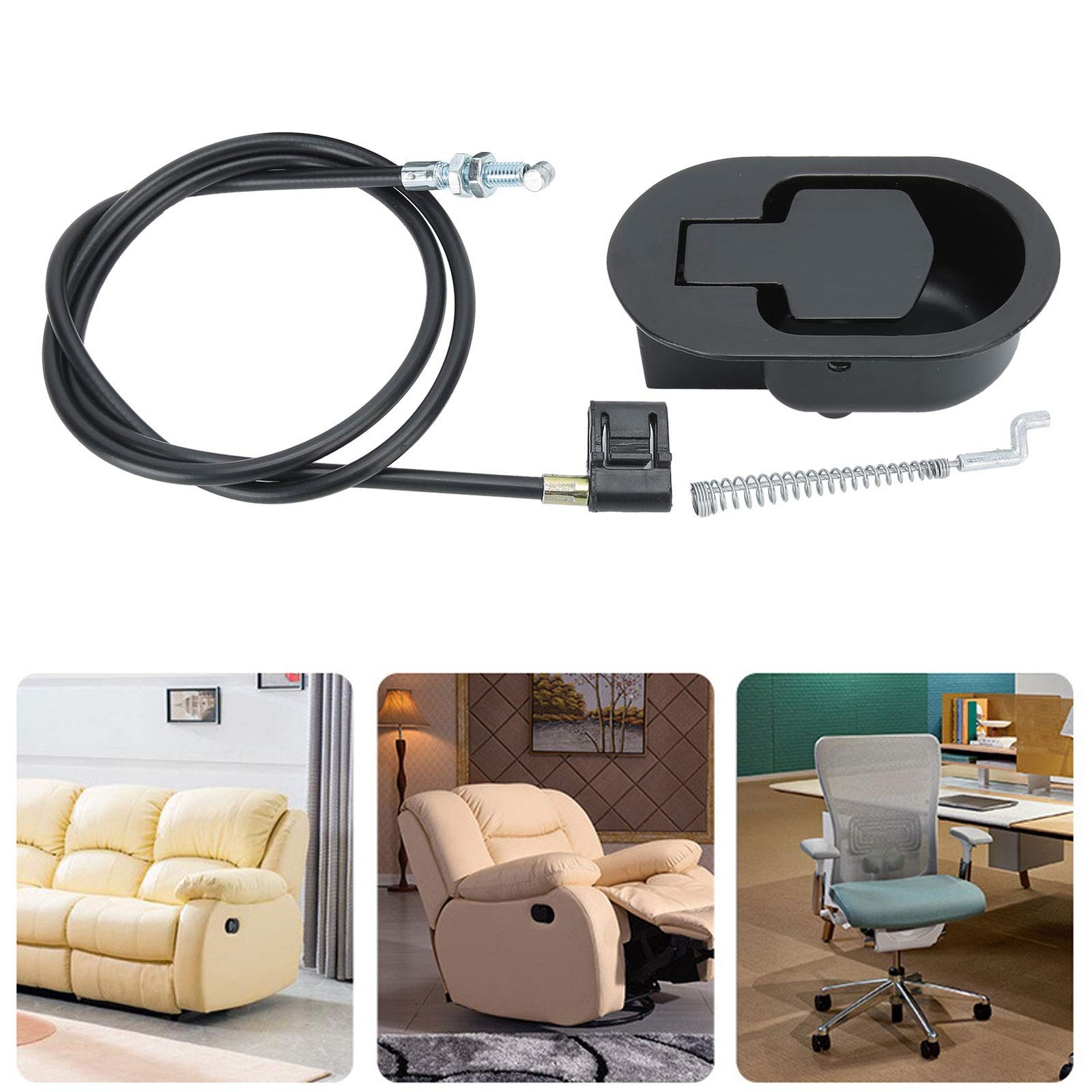 Universal Recliner Release Pull Handle Sofa Cable Lever Replacement Switch 120mm