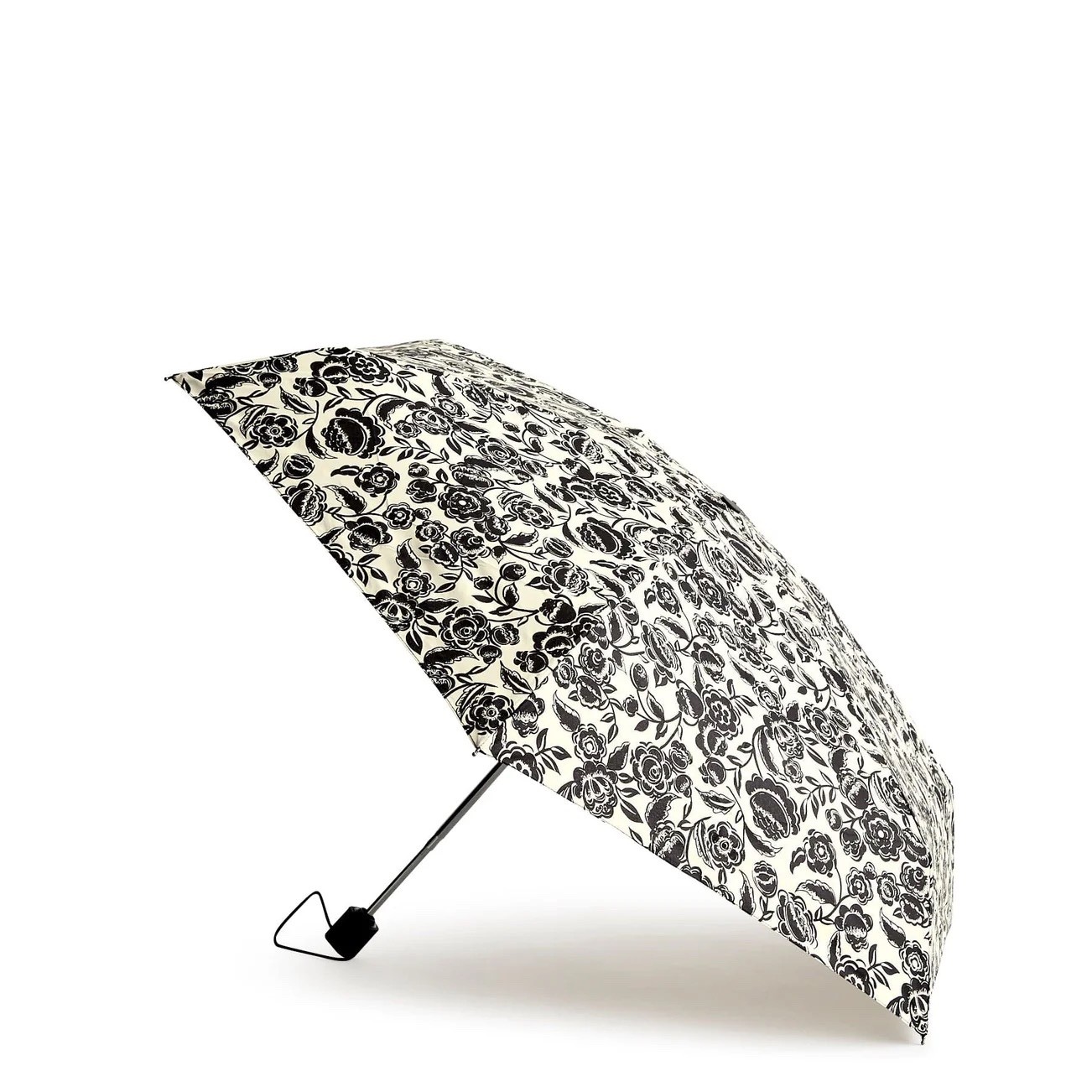 Vera Bradley Automatic Open/Close Mini Umbrella in Bubbly Flowers Black