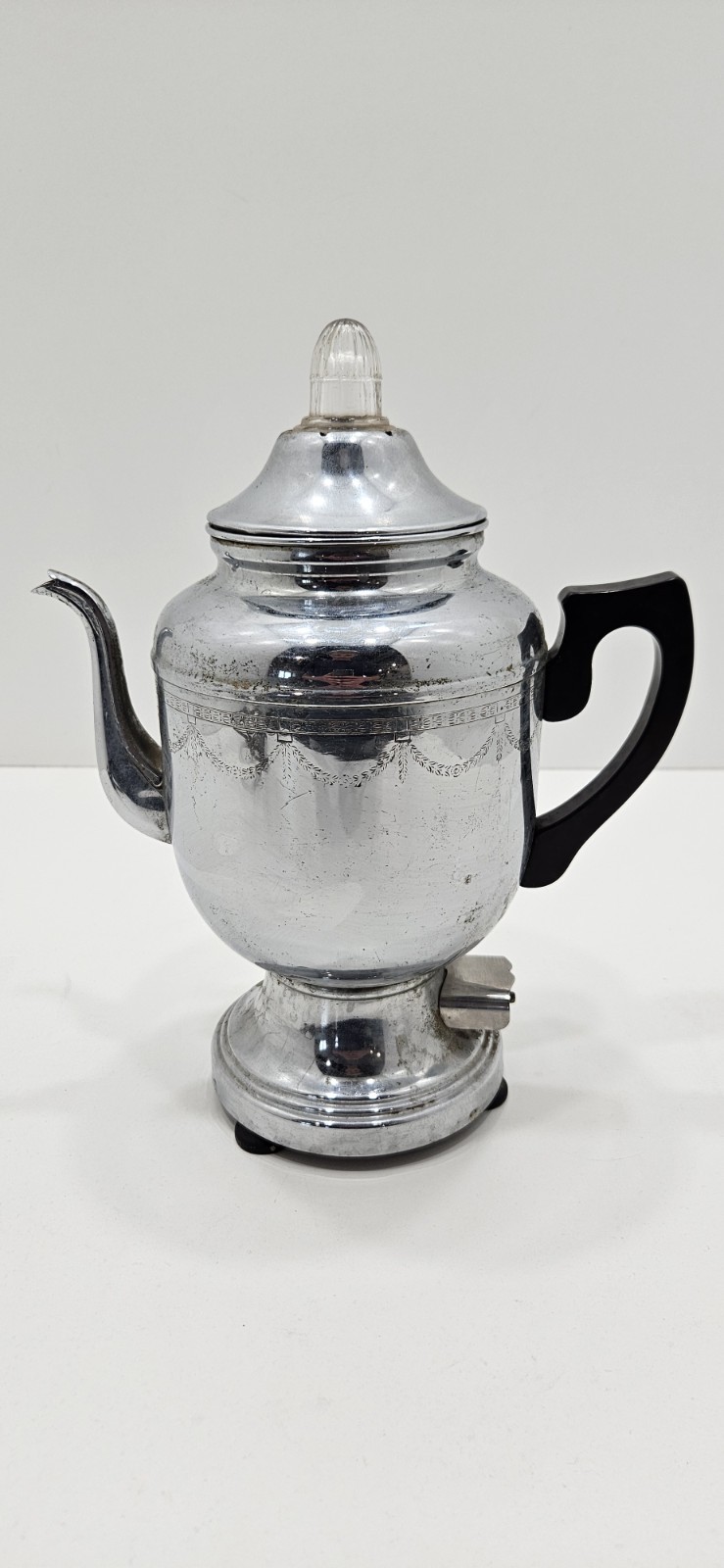 Vintage Chrome Farberware Coffee Percolator No. 208 - Tested, Works
