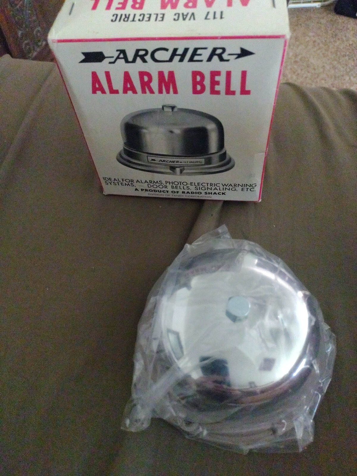 117 VAC ARCHER ELECTRIC ALARM BELL NEW Still Plastic Wrapped