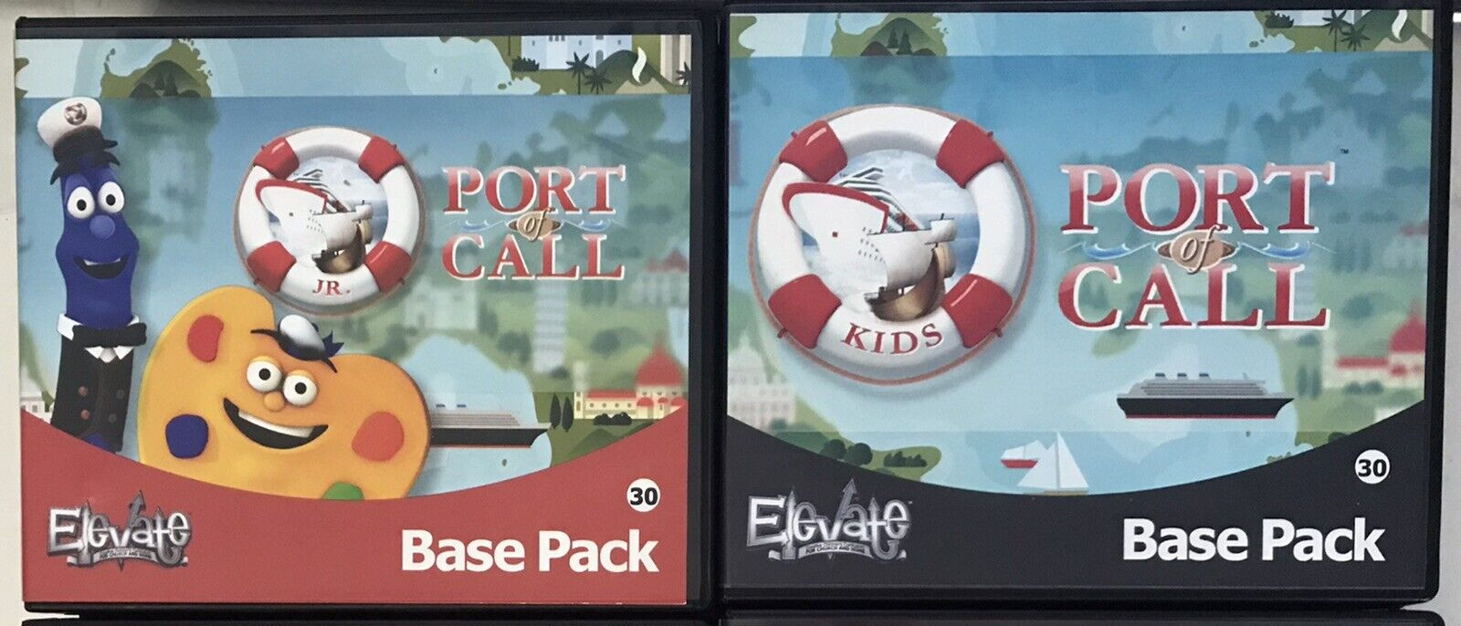 Elevate Kids Church Curriculum (Age 3-12) Port of Call Kids & Jr Base Pack DVD's