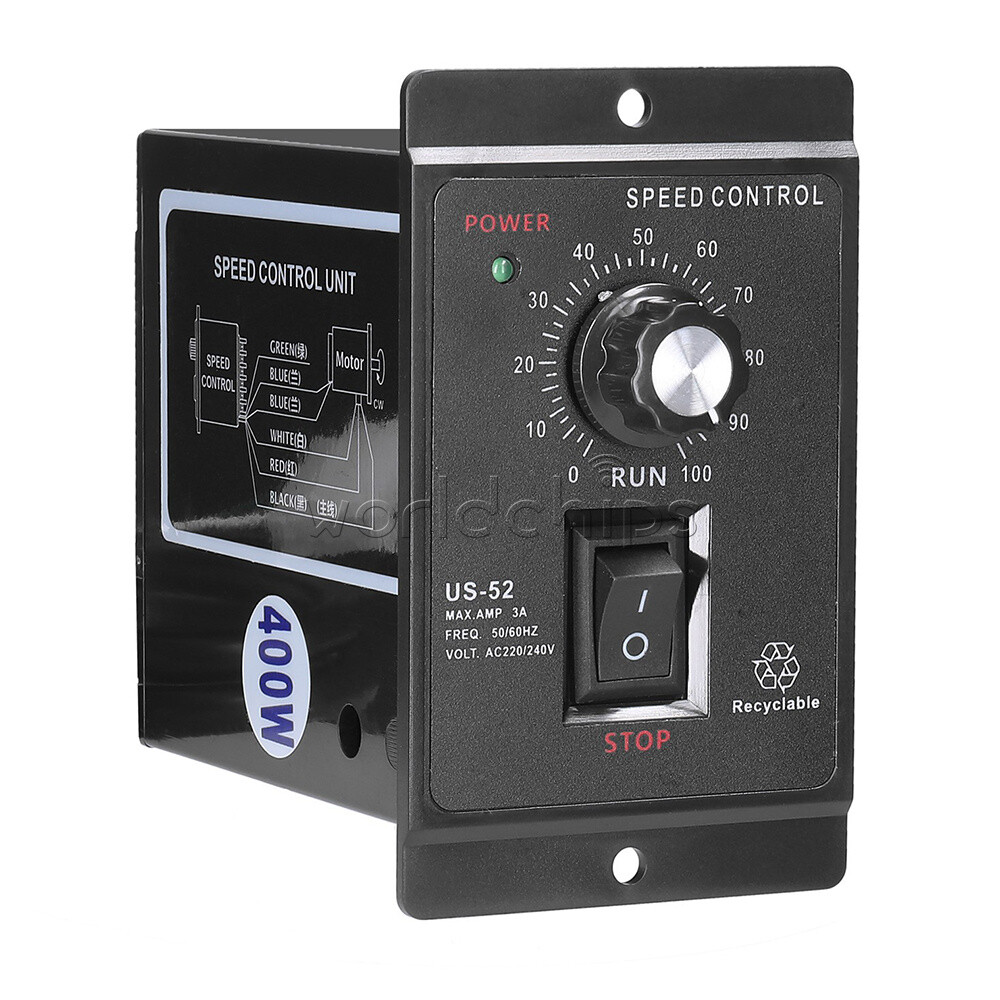 220V 400W AC Motor Speed Controller Speed Pinpoint Regulator Forward Backward