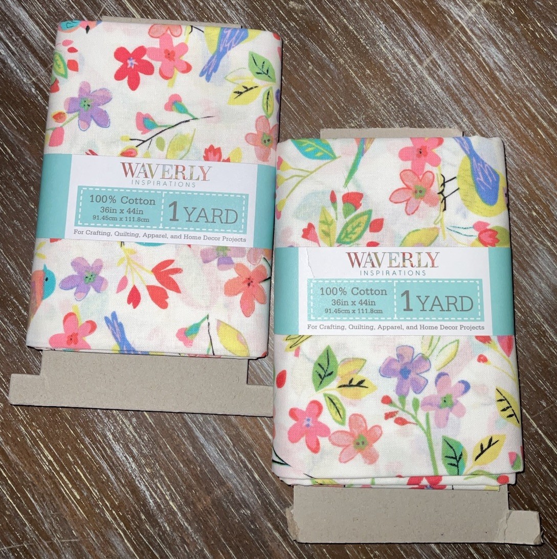 Waverly, 1 Yard, Fabric Bundle, 2 Packs, Big Bird Multi, 36”x44”