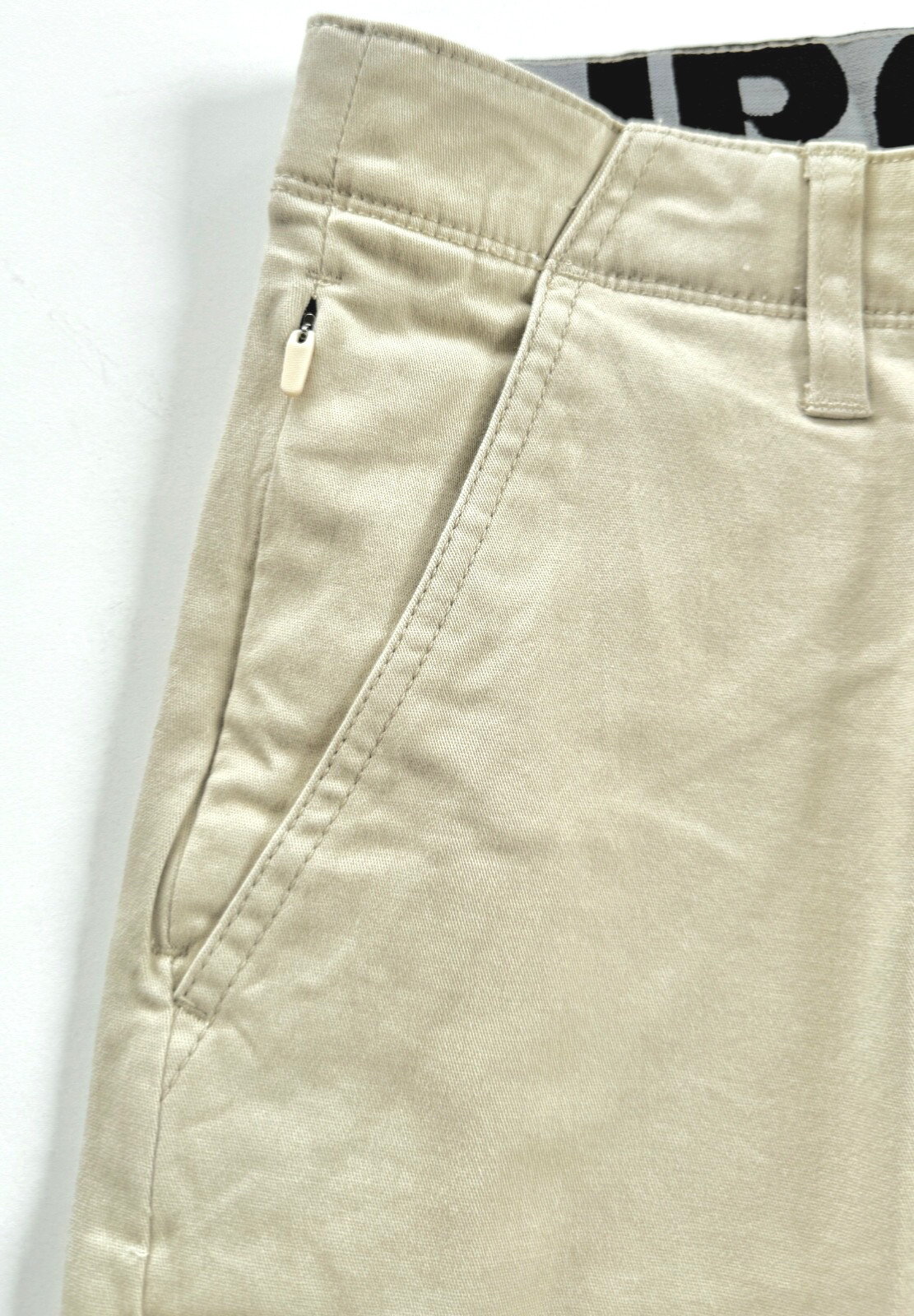 IRON CO Men's Stretch Shorts (SIZE 36) Flex Waist Flat Front SAND DUNE New Tag!
