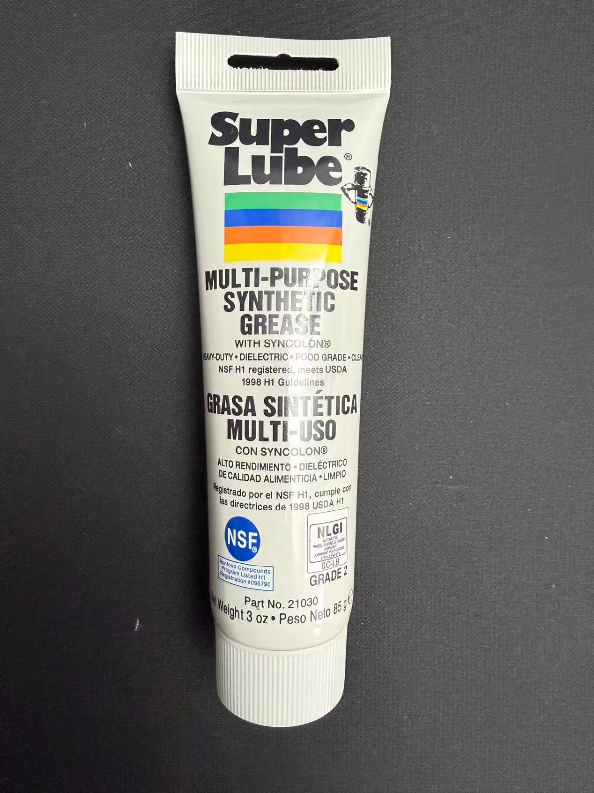 Super Lube 21030 Synthetic Multi-Purpose Grease NLGI Syncolon 3 oz Tube NSF H1