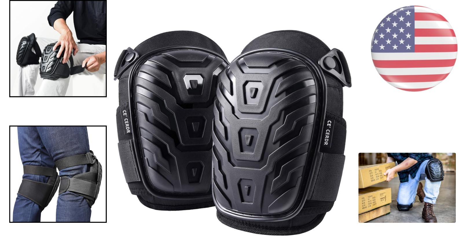 Professional Knee Pads with Adjustable Straps - Comfort & Safety for Work