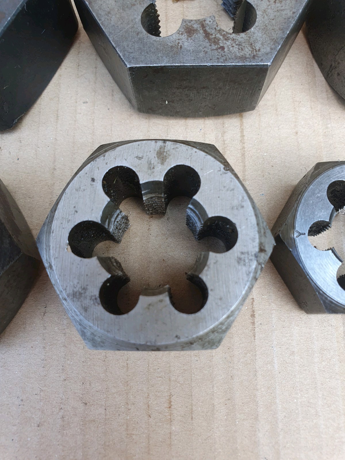 Vintage Hexagonal Rethreading Dies Imperial Measurements