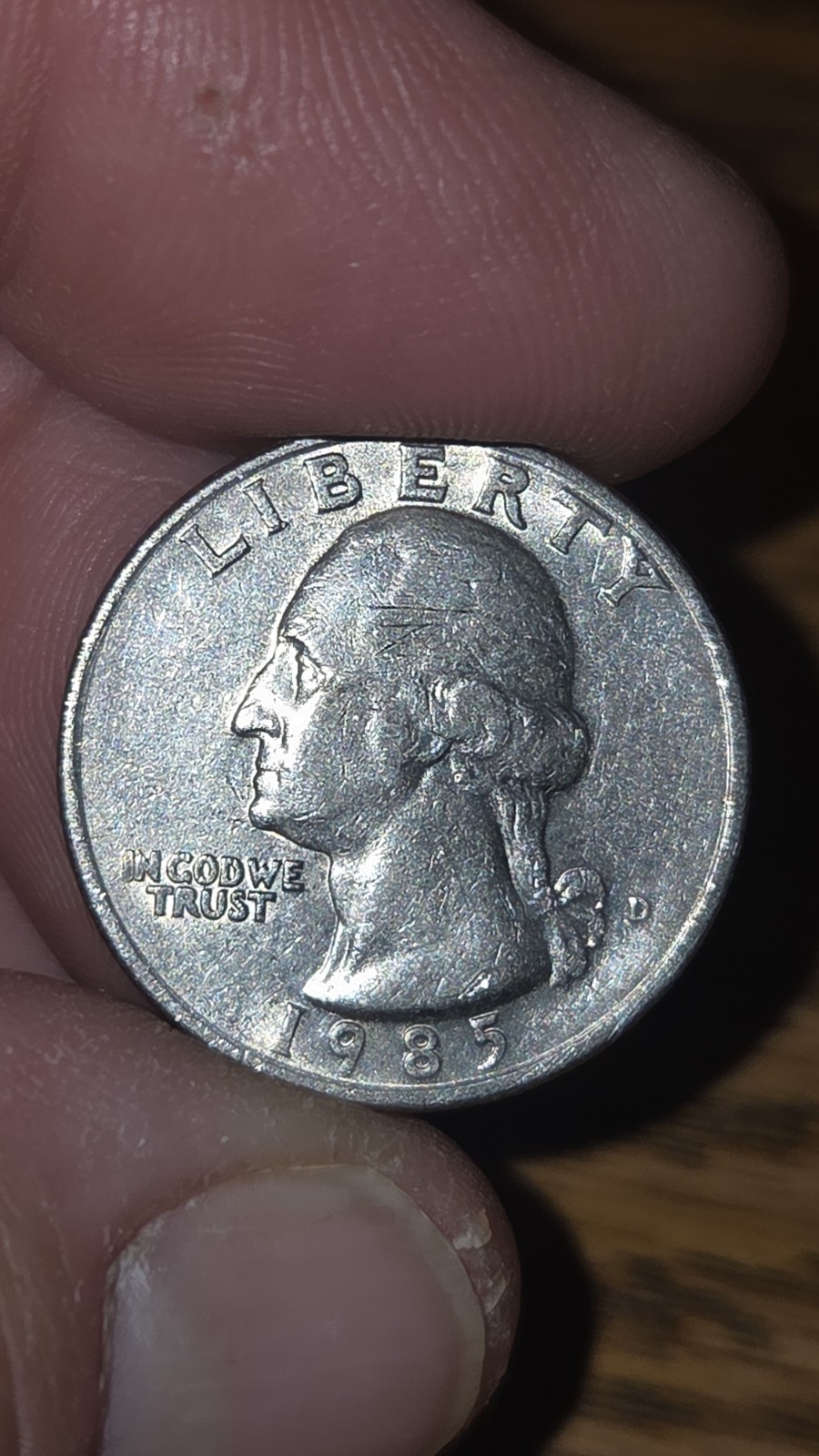 1985 D Washington Quarter circulated great condition