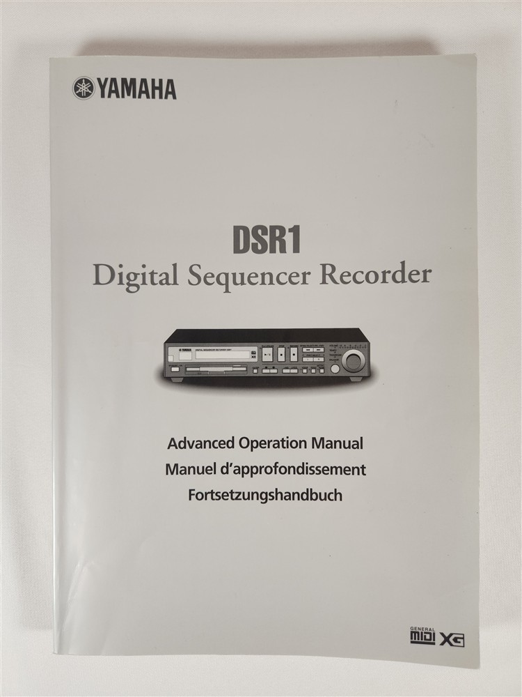 Yamaha Digital Sequencer Recorder Advanced Operation Manual 1998 PB