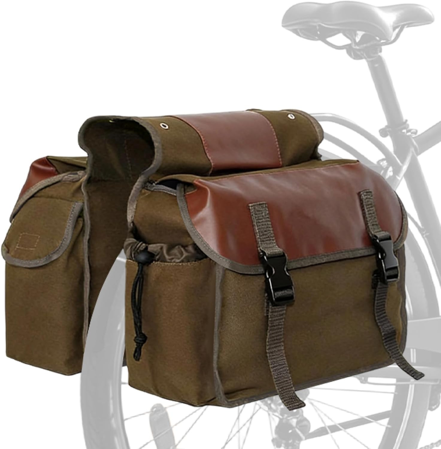 Bike Rack Bag Black Green Khaki Bicycle Panniers Bike Saddle Rear Rack Bag for G